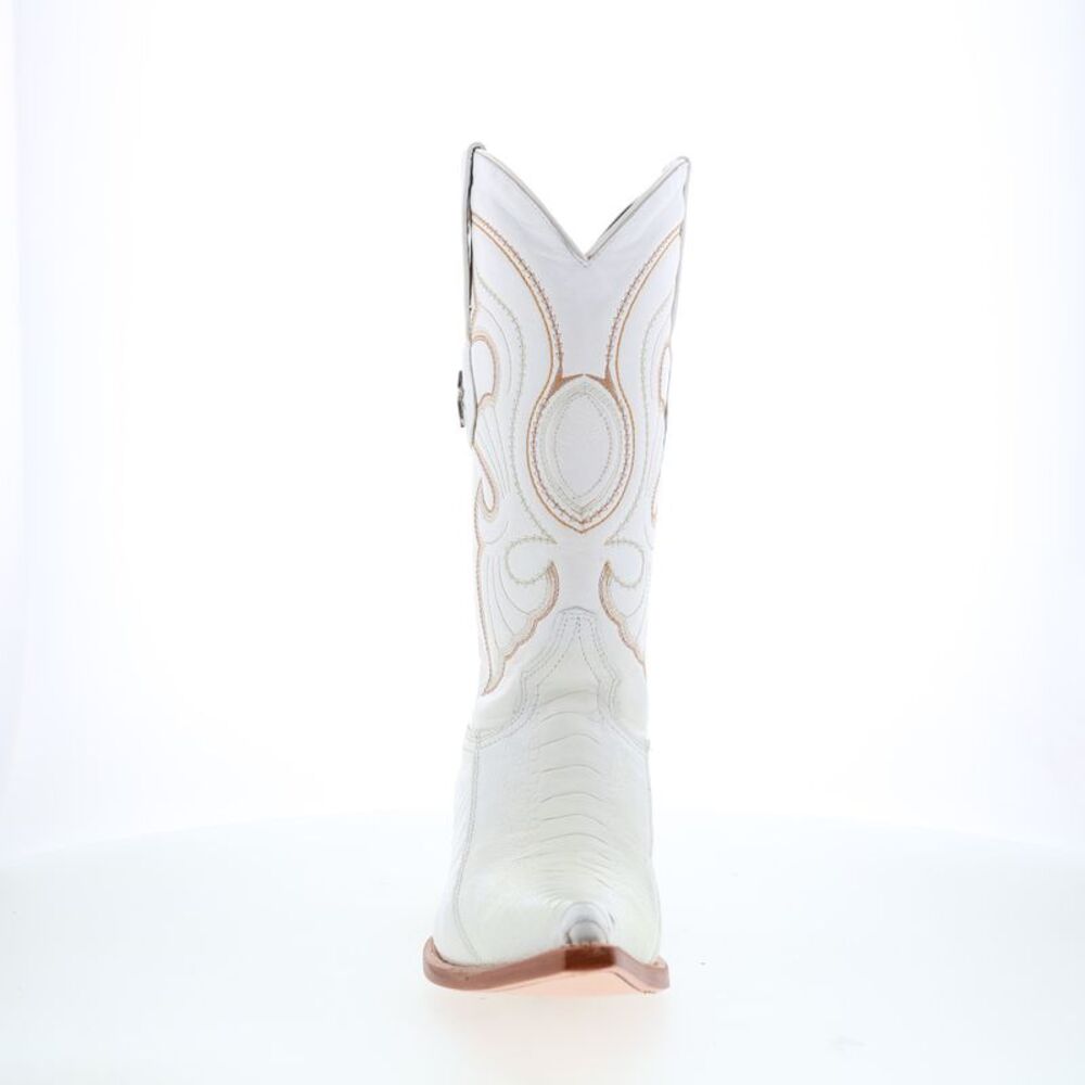 Los Altos Mens Ostrich Leg Boots XXX-Toe White Boots (NWT) - Picture 3 of 7